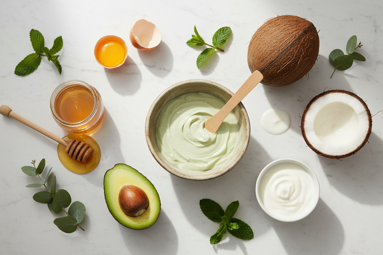 Masque capillaire fait maison pour cheveux abîmés: Réparer et nourrir vos cheveux naturellement ✨