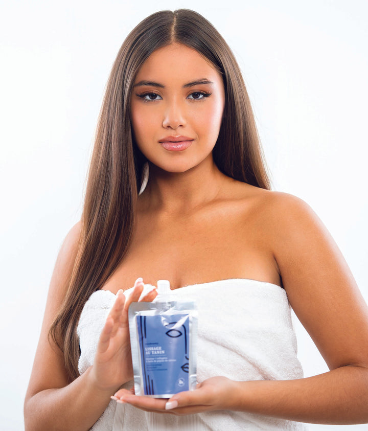 Lissage au tanin à l’huile de pepins de raisin + shampoing clarifiant