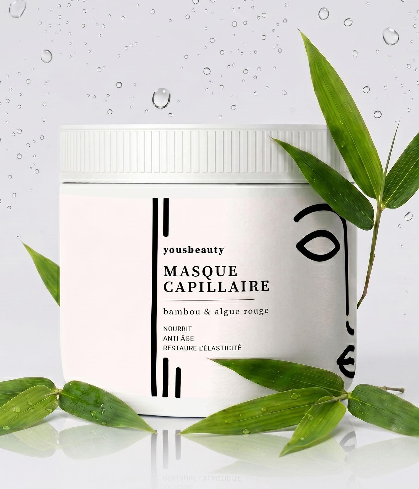 Haarmaske aus Bambus und Rotalgen (500 g)
